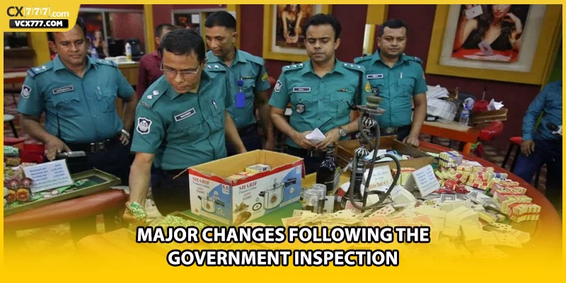 Major changes following the government inspection