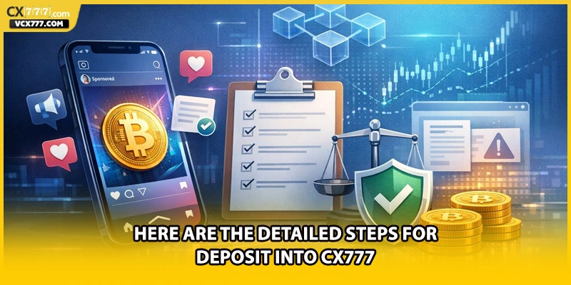 Here are the detailed steps for deposit into cx777