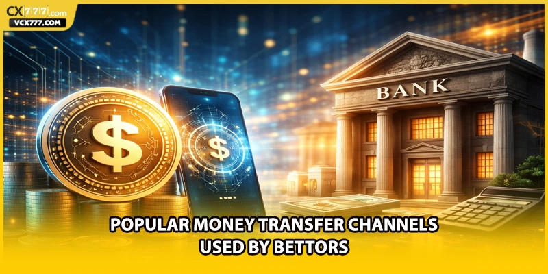 Popular money transfer channels used by bettors