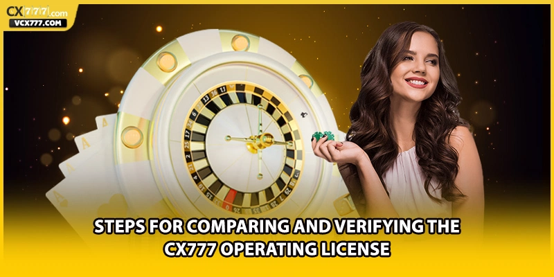 Steps for comparing and verifying the cx777 operating license