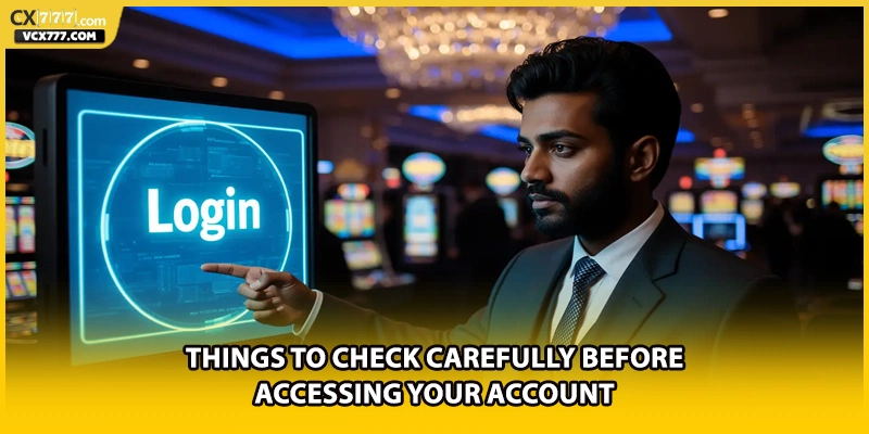 Things to check carefully before accessing your account